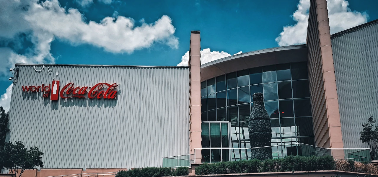 The entrance to Atlanta's World of Coca Cola