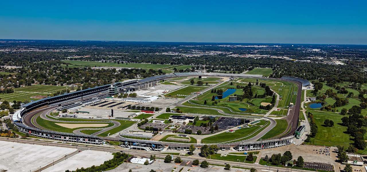 Flying over Indianapolis Motor Speedway