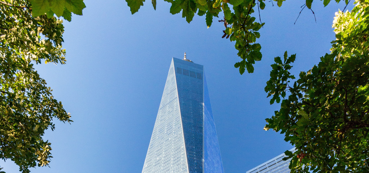 One World Trade Center standing tall into the New York sky