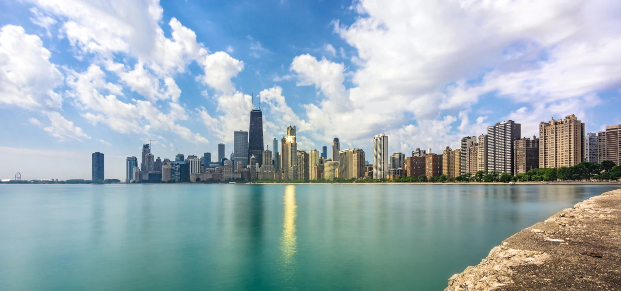 The magnificent skyline of Chicago, Illinois