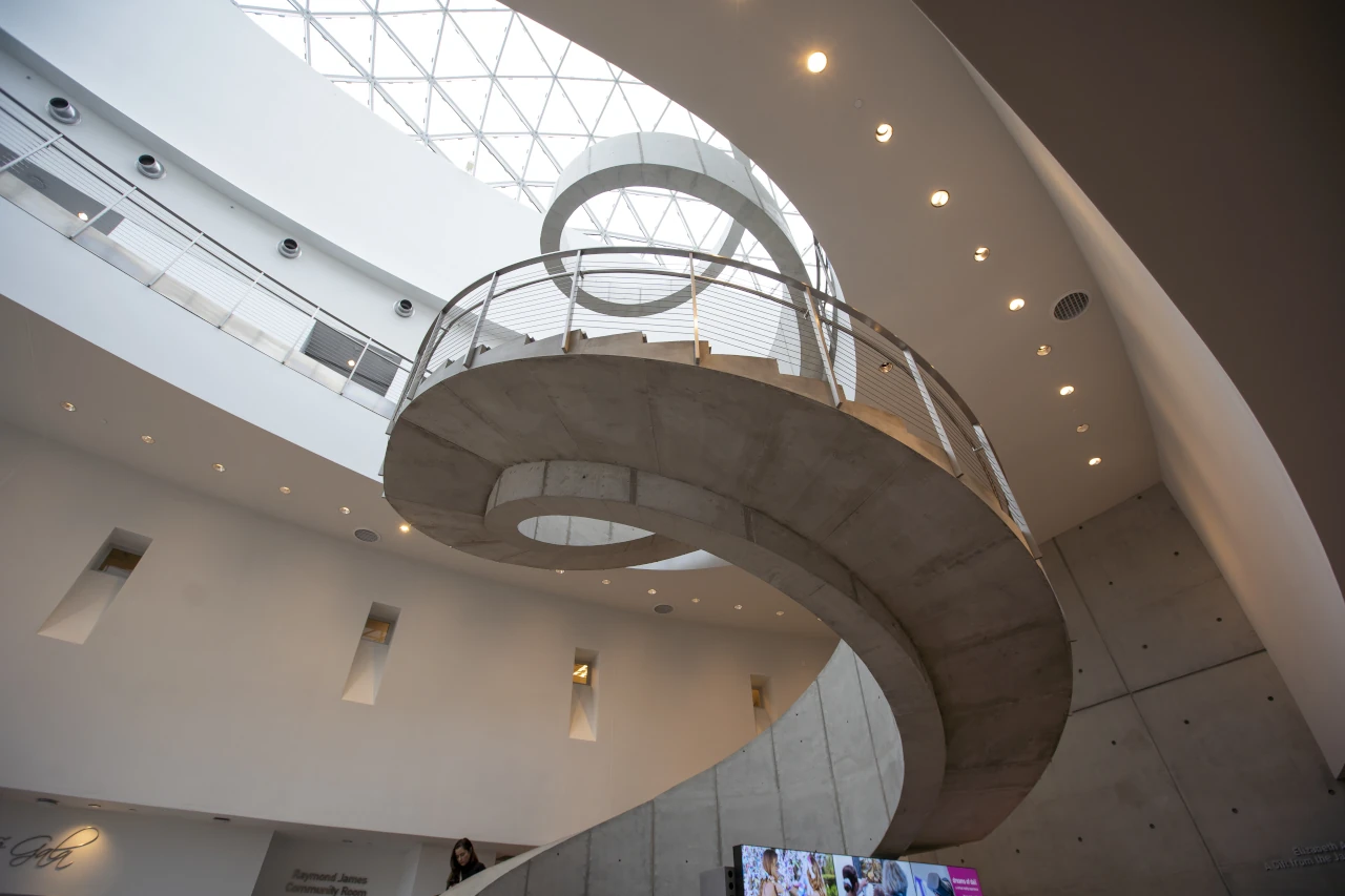 Spiral staircase at the Dali Museum